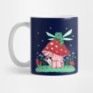 Fairy frog on a mushroom Mug